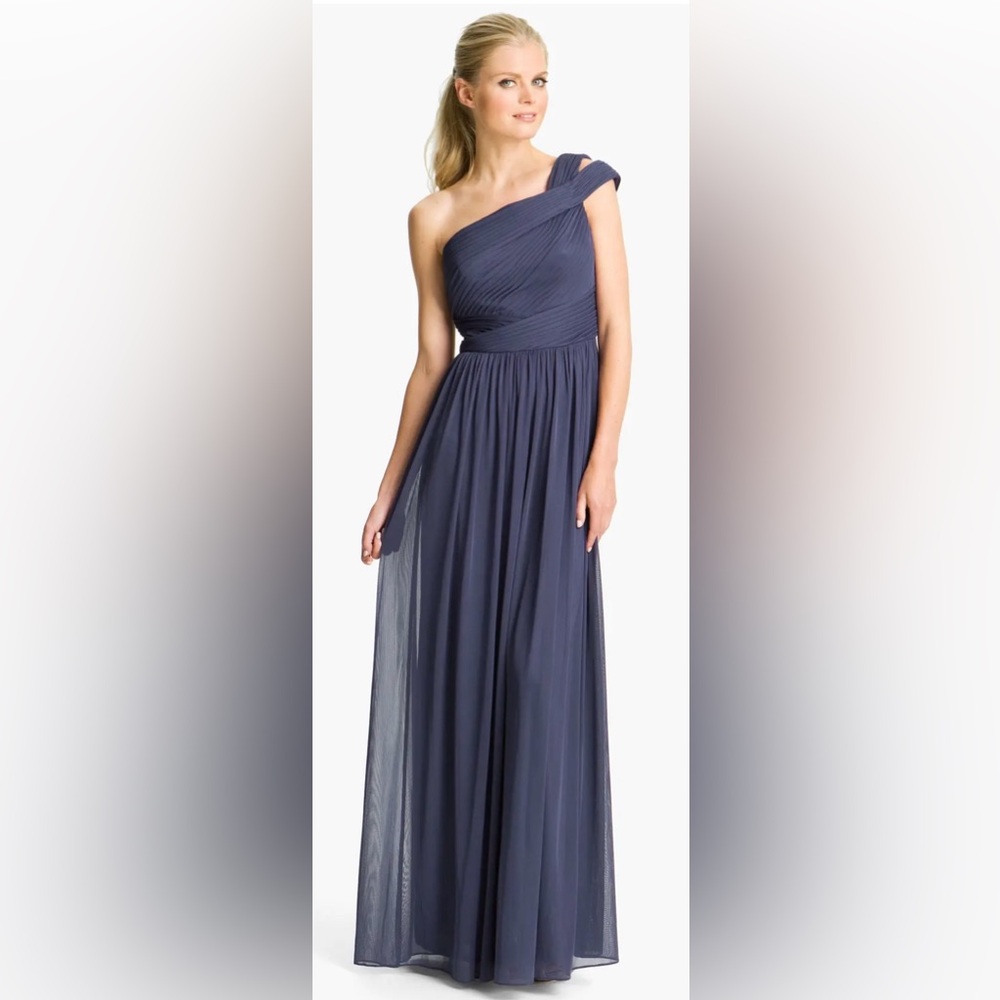 Monique Lhuillier Formal One- Shoulder Gown | violet